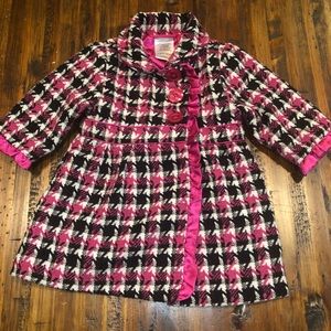 Penny M Girl's Checkerd PeaCoat Size 12M